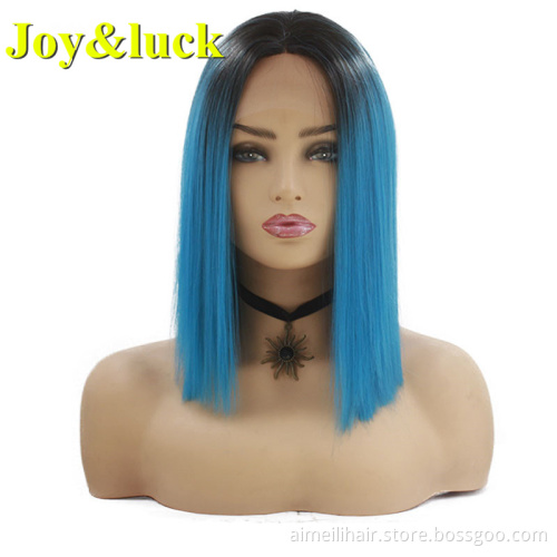 Wholesale Prices Front Lace Wig For Women Daily Life Or Cosplay Natural Short Straight Synthetic White Lacefront Women Hair Wigs